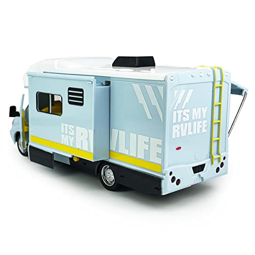 Vehículo a escala Motorhome RV Azul con luz y sonido miniatura 6