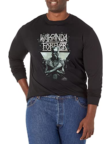 T-shirt Marvel Pantherforever homme col rond manches courtes noir