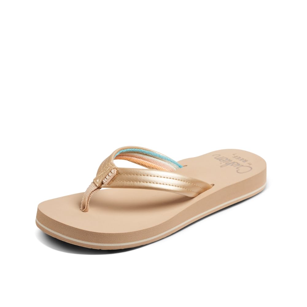 REEF WOMENS SANDALS, REEF CUSHION BREEZE, GOLDEN HOUR, 3 UK