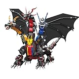 BDYDT Dragon Series Dark Three Headed Dragon King Building Blocks Set （1400PCS）-Building Set Model Toys Gifts for Kid and Adult，Interesting Gifts for Dragon Enthusiasts