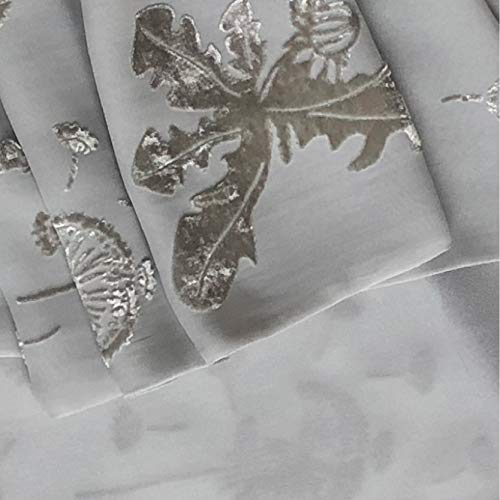 Silk Based Burn-out Velvet Scarf, 62" L x 7.5" W with Silk Lining, Dandelion4