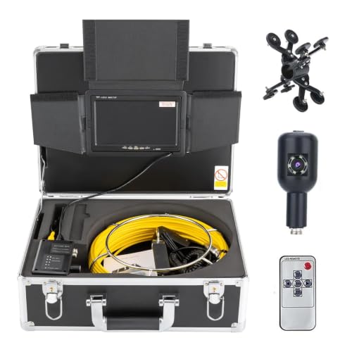 Cámara de drenaje autonivelante para solucionar obstrucciones ocultas con monitor DVR