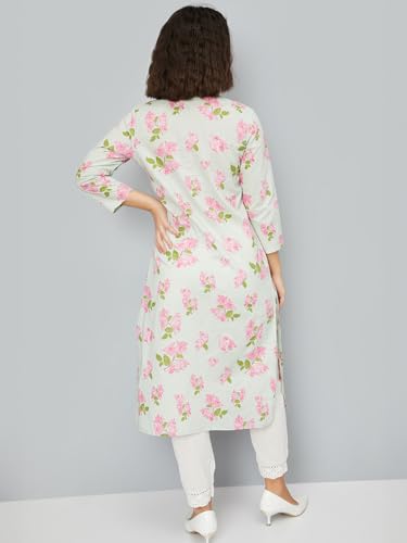 Image of Max Women's Cotton Blend Regular Kurta