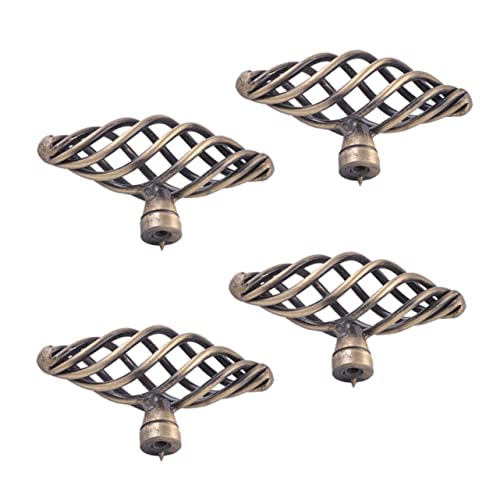 Uonlytech 4 Piezas tirador de jaula nórdica - Tirador de muebles - Diseño de jaula de pájaros de tocador manijas de las puertas de la jaula de pájaros perillas de cajón de aleación
