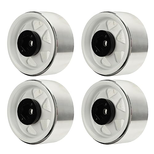 Aro de Roda RC Beadlock, 4 Peças de Fino Acabamento RC Aros de Roda Deep Dish Hub para D90 (Branco)