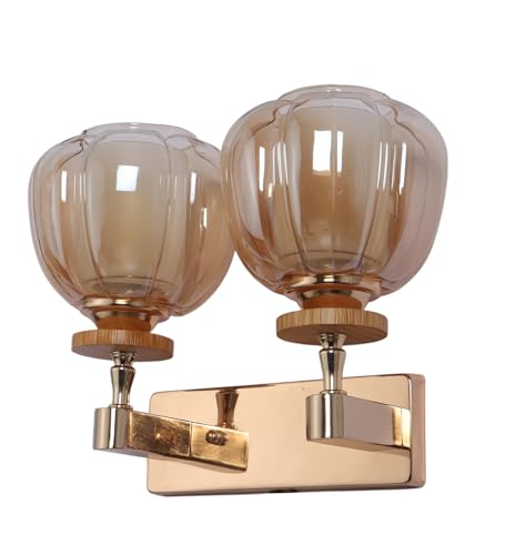 Image of ELAINTE Premium Wall Light | | Elegant Glass Wall Lamp for Living Room & Hallway | 3 Years Warranty | Free Bulb (Tany-Double)