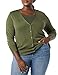 Amazon Essentials Women's Lightweight V-Neck Cardigan Sweater (Available in Plus Size), Olive, Large