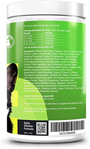 Ie 4 In 1 Dog Multivitamins | Joint Support, Immune Health, Skin And Heart Health | Hip Joint Support, Skin Coat, Heart Health, Gut & Immune | 90 Soft Chews #TOP1