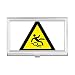 Warning Symbol Yellow Black Slippy Floor Triangle Business Card Holder Case Pocket Box Wallet