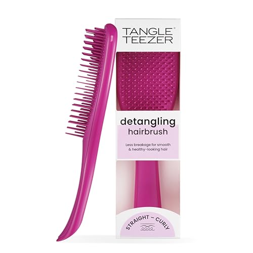 Tangle Teezer Ultimate Detangler Haarbürste – Für Nasses & Trockenes Haar – Entwirrungsbürste für Alle Haartypen – Zweistufige Borsten Reduzieren Haarbruch & Entfernen Knoten – Himbeere Pink