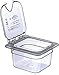CFS Plastic Food Pan 1/6 Size 4 Inches Deep Clear