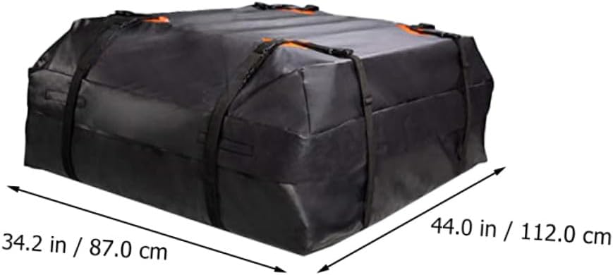 Car Roof Bag Oxford Cloth Foldable Rooftop Cargo Carrier with High Capacity Travel Storage for SUV and Cars Dustproof Sunproof Anti-Slip Mat Included