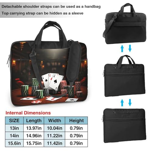 Bolso Maletín para Laptop 13 Pulgadas Poker Tournament miniatura 4