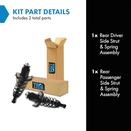 Image of TRQ Rear Driver and Passenger Side Strut and Spring Assembly Set Loaded