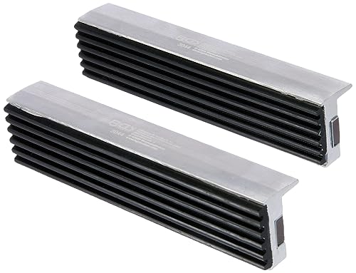 BGS 3044 | Schraubstock-Schutzbacken | 2-tlg. | Aluminium | Breite 125 mm | mit Magnet | Alu | Schonbacken