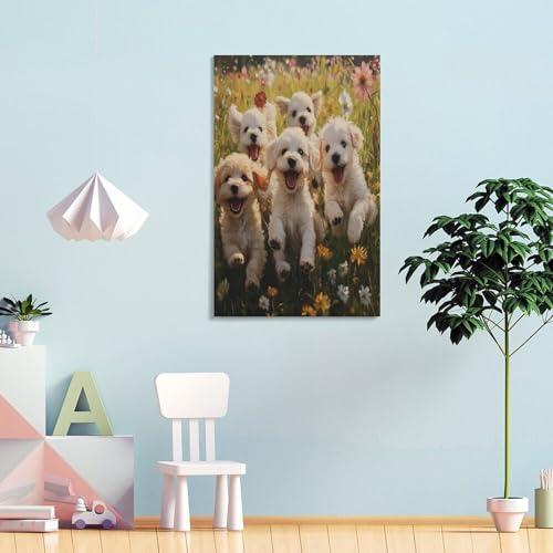 Décoration Murale Chien maltès Poster Toile Salon Chambre 50x75cm - 4