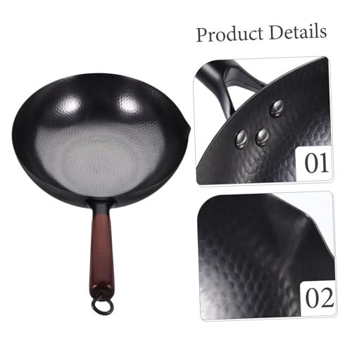 Wok de hierro antiadherente COLLBATH para cocina miniatura 4