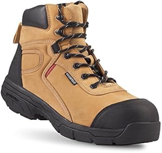 Gravity Defyer Madik Men's Tan Boots 10.5 Most Comfortable Work Boots for Plantar Fasciitis Shoes for Heel Pain