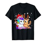 Camisa de unicornio de Navidad para niños, que aman los unicornios. Bonita camisa de pijama de Navidad a juego para familias, parejas, hermanos, primos tripulantes, hijos, hijas, nietos o nietas que aman todos los unicornios. Camisa navideña para amantes de las galletas para niña