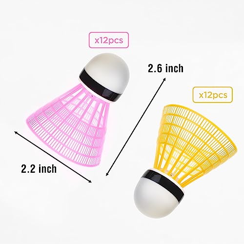 image for Furlihong 24 Pack LED Badminton Shuttlecocks for Baseball Practice, 2.