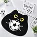 NIGOWAYS Black Cat Holding Soccer Ball Bathroom Rug,Cute Cartoon Football Bath Mat for Cat Lovers & Soccer Fans,Non-Slip Tufted Microfiber Absorbent Bath Rug,31"x27"