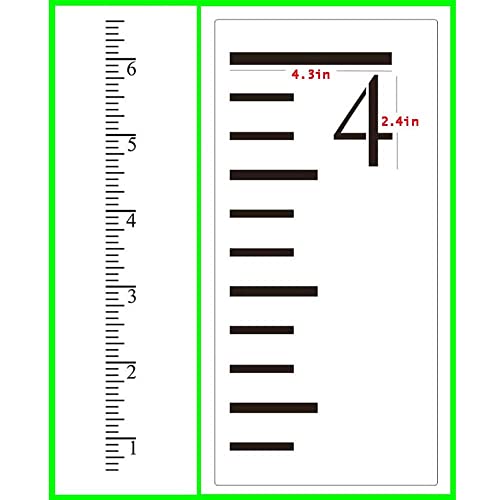 Modelo de estêncil de estêncil de régua de 2 metros para pintura em madeira e parede, medindo a altu