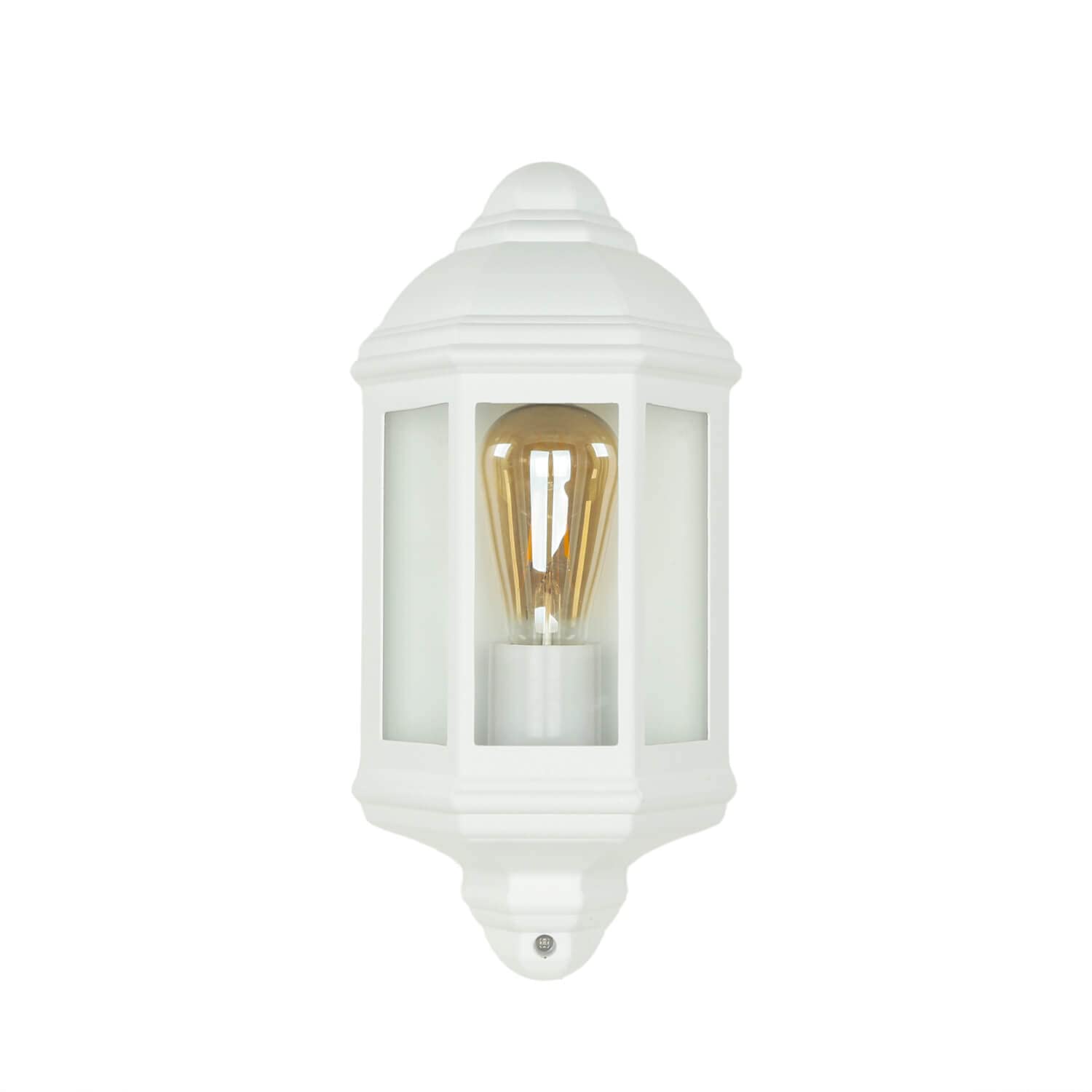 Licht-Erlebnisse Outdoor Wandleuchte Aluminium Glas in Weiß IP44 Haustür Garten Balkon H:36 cm E27 Maritime Schiffslampe Rustikale Außenlampe LIVORNO