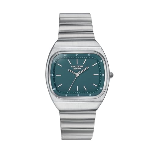Image of Sonata Poze 9 with Quartz Analog with SS Sheet Metal Strap Watch for Unisex