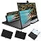 Mobile Phone Magnifier Screen, 3D HD Magnifying Projector Screen Enlarger for Movies Videos and Gaming, Foldable Phone Stand with Screen Amplifier, Compatible with All Smartphones (Black, 12inch)