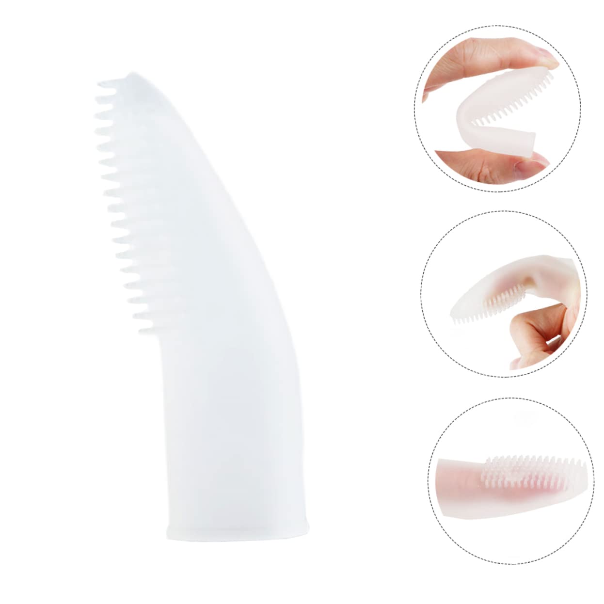 INOOMP 4 Pièces nettoyage brosse à dents fournitures pour chiots brosses à dents pour animaux de compagnie brossette animal de compagnie brosse propre pour dents d'animaux