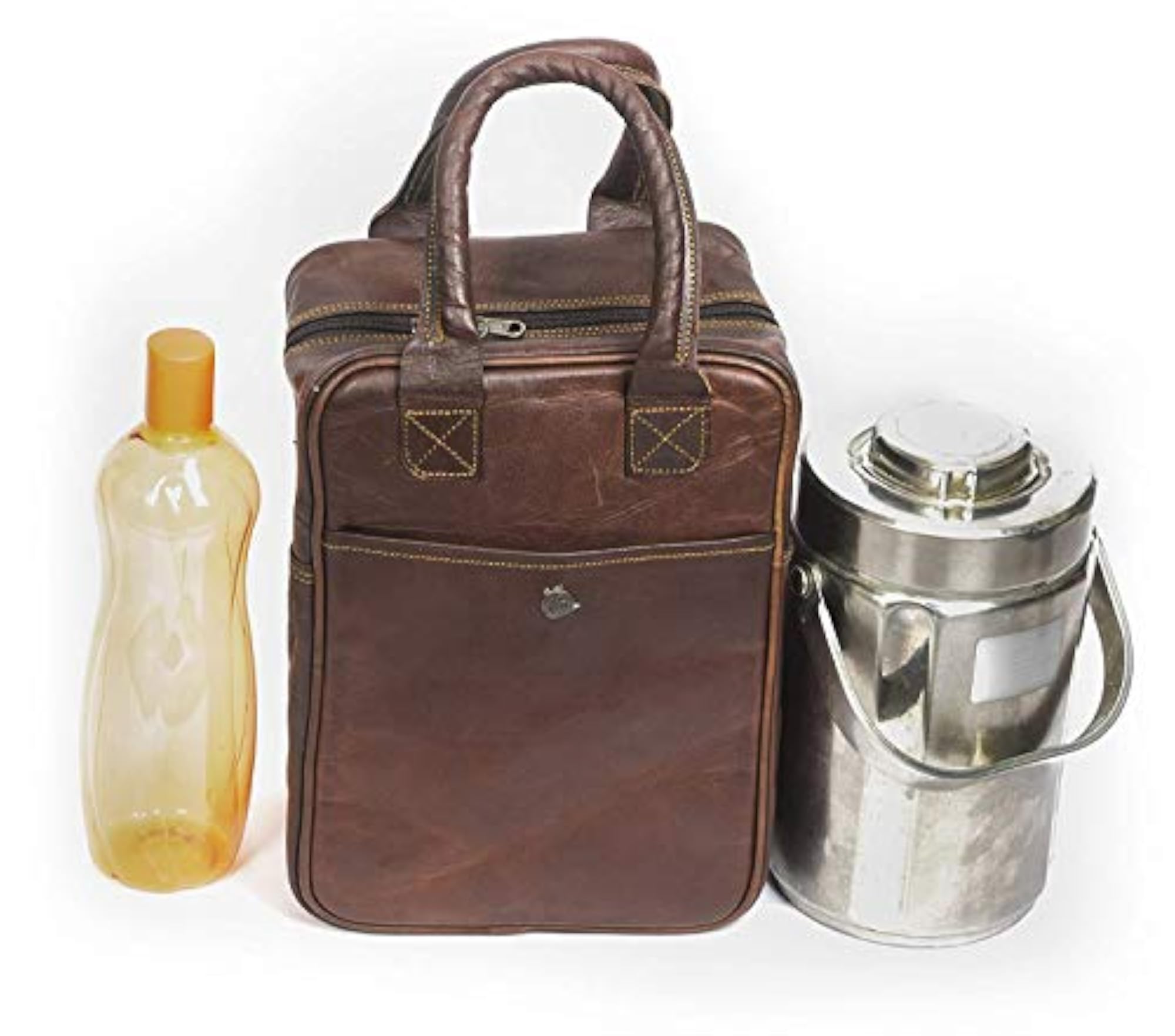 Stylish Unisex Genuine Leather Lunch and Travel Bag