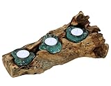 Jedes Stück ein Unikat. Die Schalen werden von den Glasbläsern direkt auf die Wurzelholzstücke aufgeblasen. Glas und Holz passen so perfekt und harmonisch zueinander.