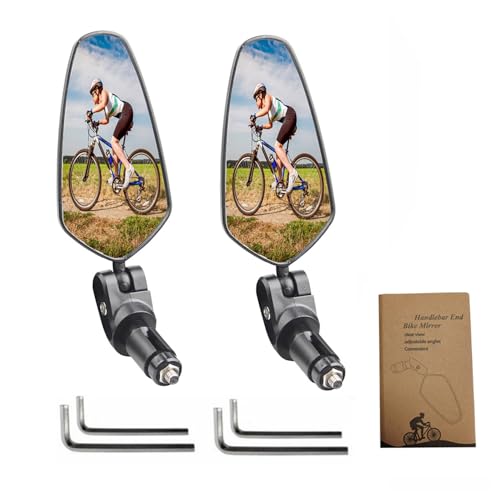ShiWuYou 2 Piezas Retrovisor Bicicleta HD, Retrovisor Bicicleta Eléctrica, Retrovisor Bicicleta Ajustable, HD Gafas,Campo de Visión Extra Grande