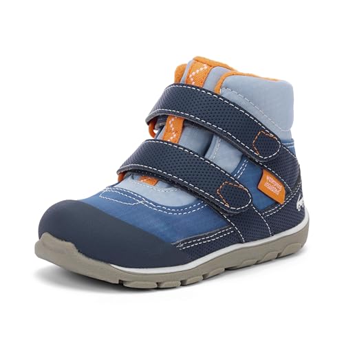 See Kai Run Atlas II - Waterproof and Insulated Winter Boots for Little Kids, Blue/Orange, Toddler 7