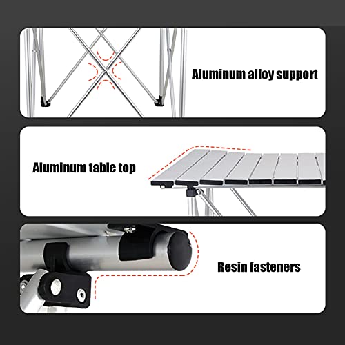 Table de camping enroulable en aluminium avec chaises pliables ultra légères - 7