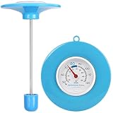 Pool Thermometer, Analoges Schwimmbadthermometer, Schwimmendes Thermometer, Poolthermometer Schwimmend,Ohne Batterie, Ohne Magnet, Ohne Flüssigkeit, für Schwimmbecken Badewannen Aquarien Teiche