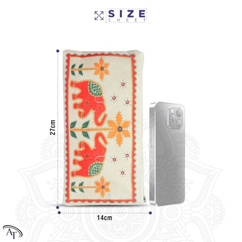 Image of Traditional Embroidered Zipper Purse for Women | Return Gifts for Baby Shower, Haldi, Mehendi, Wedding | Multicolor Ethnic Pouch Set