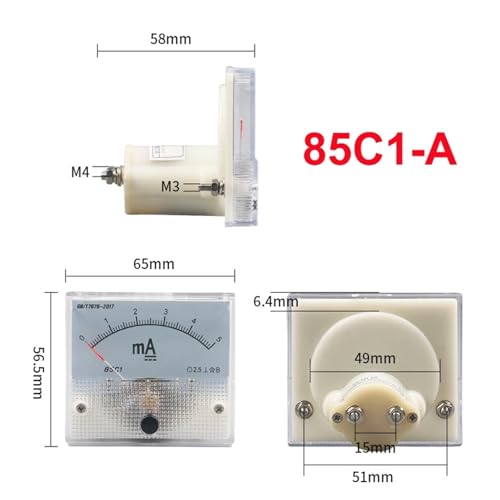 Ampèremètre analogique 85C1-A DC 30A de panneau pour mesure du courant continu - 2