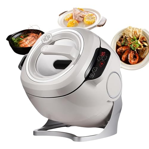 bcomedrag Procesador De Alimentos, Máquina De Cocina Automática De 6 L, Potencia De Fuego De 3 Velocidades Y Ajuste del Cuerpo De La Olla, con Rotación De 360°, Calentamiento Integral