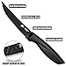 LDC Serrated Steak Knives Set of 8, Elegant Black Ultra Sharp Knives, Dishwasher Safe Stainless Steel Dining Knife Set