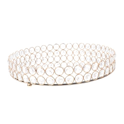 Beaupretty Bandeja de Almacenamiento para Cosméticos y Joyas de Dorado Organizador de Escritorio para Tocador Resistente y Práctico para Maquillaje y Accesorios