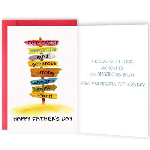 Amorista Father’s Day Gifts for Son in Law, Son in Law Father's Day Card form Father-in-law and Mother-in-law, Perfect Ideas Gifts for Men or Him on Father's Day