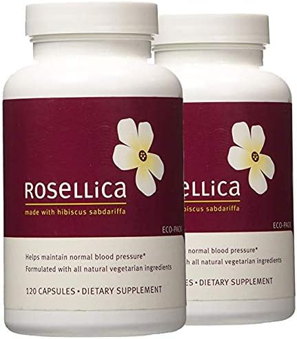 Rosellica 2-Pack (2X Eco-Pack 120 Count) The Original Hibiscus Capsules for Heart Health!