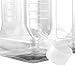 Cornucopia Brands Square Gallon Size Clear Plastic Canisters (2-Pack); 4-Quart Jar Grip Containers w/ Plastic Scoops; BPA-Free