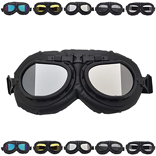 Image of Peicees Vintage Helmet Goggles Motorcycle Goggles Bike Motorcross Pilot Goggle