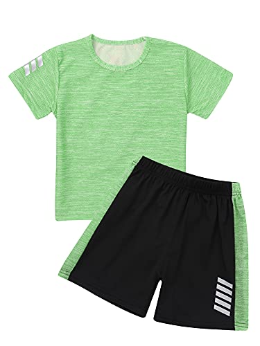 Yeahdor Kinder Sport-Set – Kurzarm-Shirt & Shorts Für Jungen (Fußball, Tennis, Training)