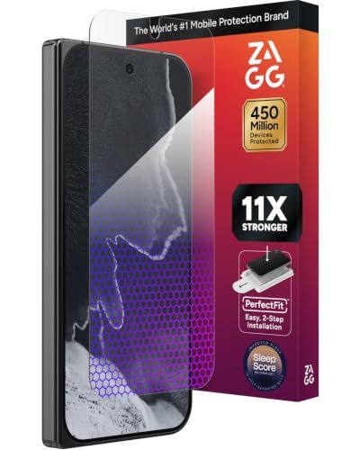 Image of ZAGG XTR5 Google Pixel 11 Pro Fold Screen Protector (Front Screen Only) | 11x Stronger Impact Protection, Sleep Better Eyesafe Blue Light Filter, Anti-Reflective, InvisibleShield, Easy Installation