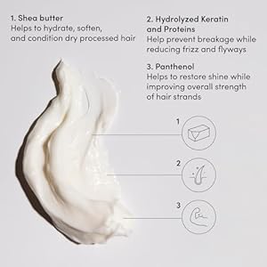 OUAI Fine to Medium Hair Treatment Masque - Hair Mask for Hair Repair, Hydration and Shine - With Shea Butter, Keratin and Panthenol - Paraben, Phthalate and Sulfate Free Hair Care (8 Fl Oz) 3 41iVi8WepCL. SS300