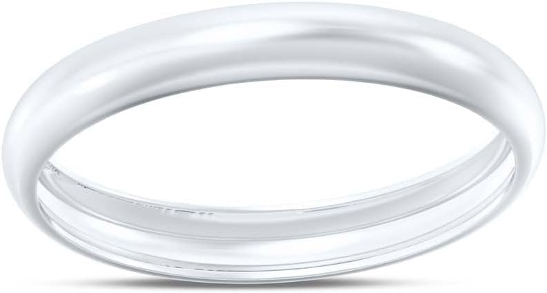 Aone Jewelry 10K Gold Women's Ring & Men's Wedding Band – White & Yellow Gold Classic Fit Band 3mm 4mm 5mm 6mm, Unisex Wedding Rings for Women & Men