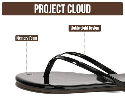 Image of Project Cloud Flip Flops for Women Footwear- Lightweight and Memory Foam Insole Sandals for Women 2026 - Durable Non-Slip Beach Essentials Flats for Women Sandals (Foundations)